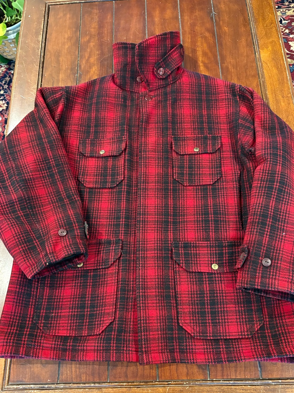 Men's Woolrich Vintage 1960s Wool Mackinaw Jacket Coat- Classic Hunting Jacket